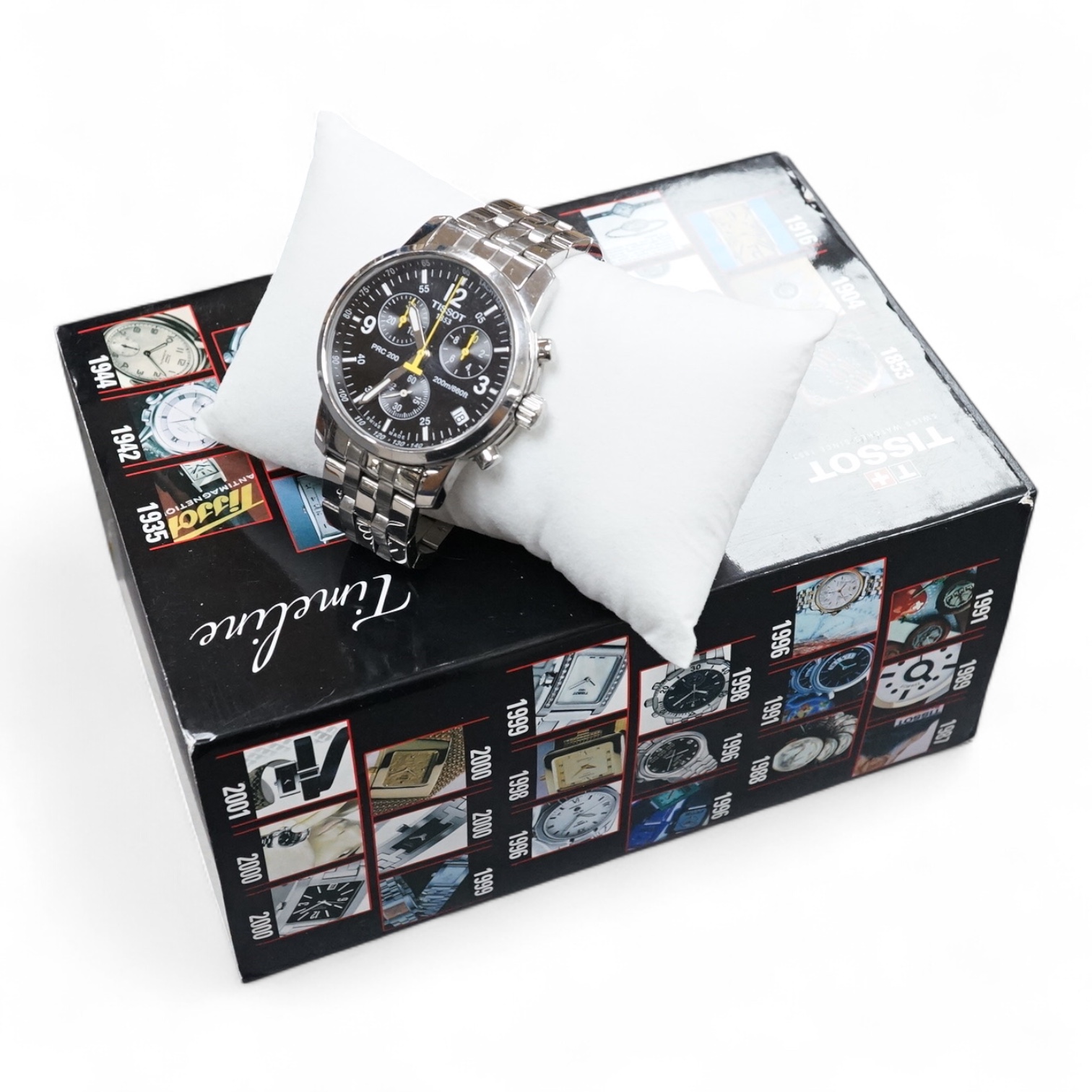 A gentleman's modern stainless steel Tissot PRC 200l chronograph quartz wrist watch, case diameter 40mm, with box and pamphlets.